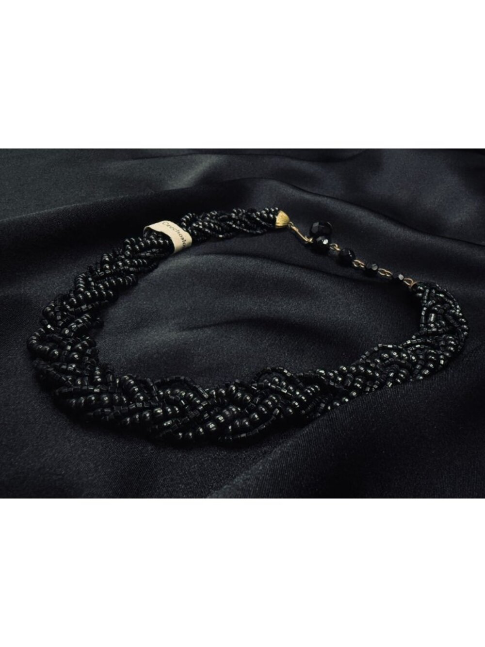 Rare Find Vintage 1950s-1960s Czechoslovakia Black BeadedNecklace - Picture 6 of 6